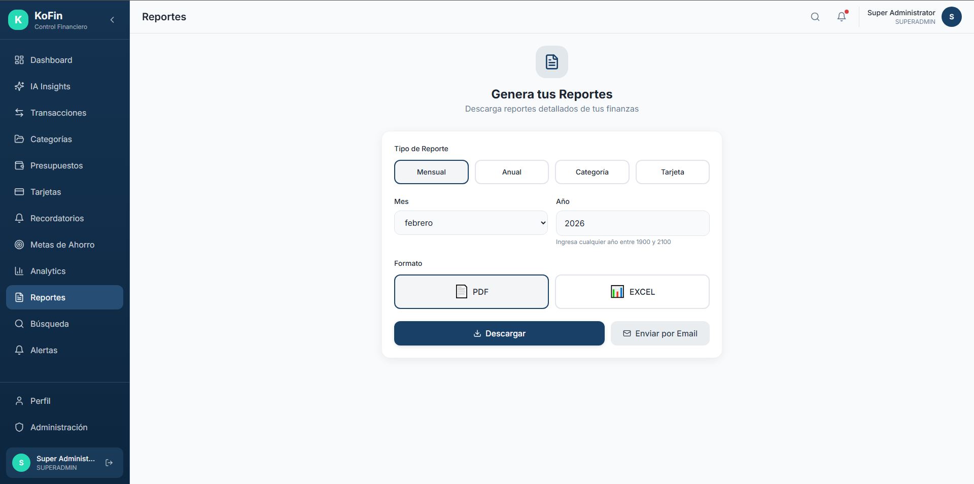 Reportes Exportables